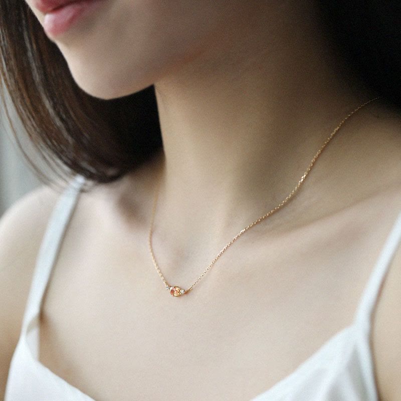 Collana con ciondolo in pietra curativa naturale Olivenorma Sun Stone 