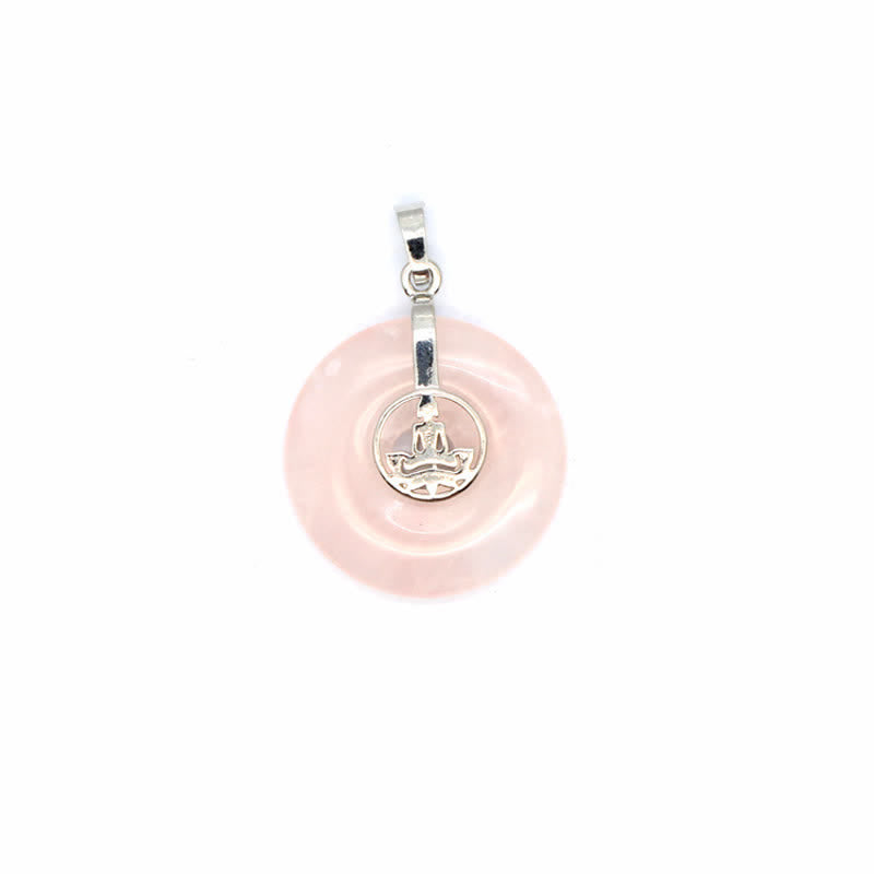 Collana con fibbia della pace in cristallo naturale Olivenorma e albero della vita