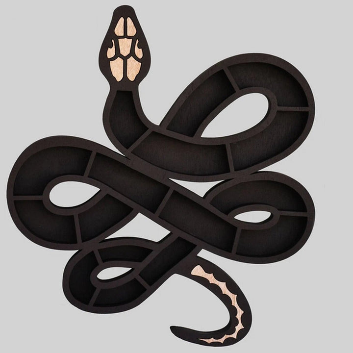 Olivenorma Mensola in cristallo Dark Snake fatta a mano