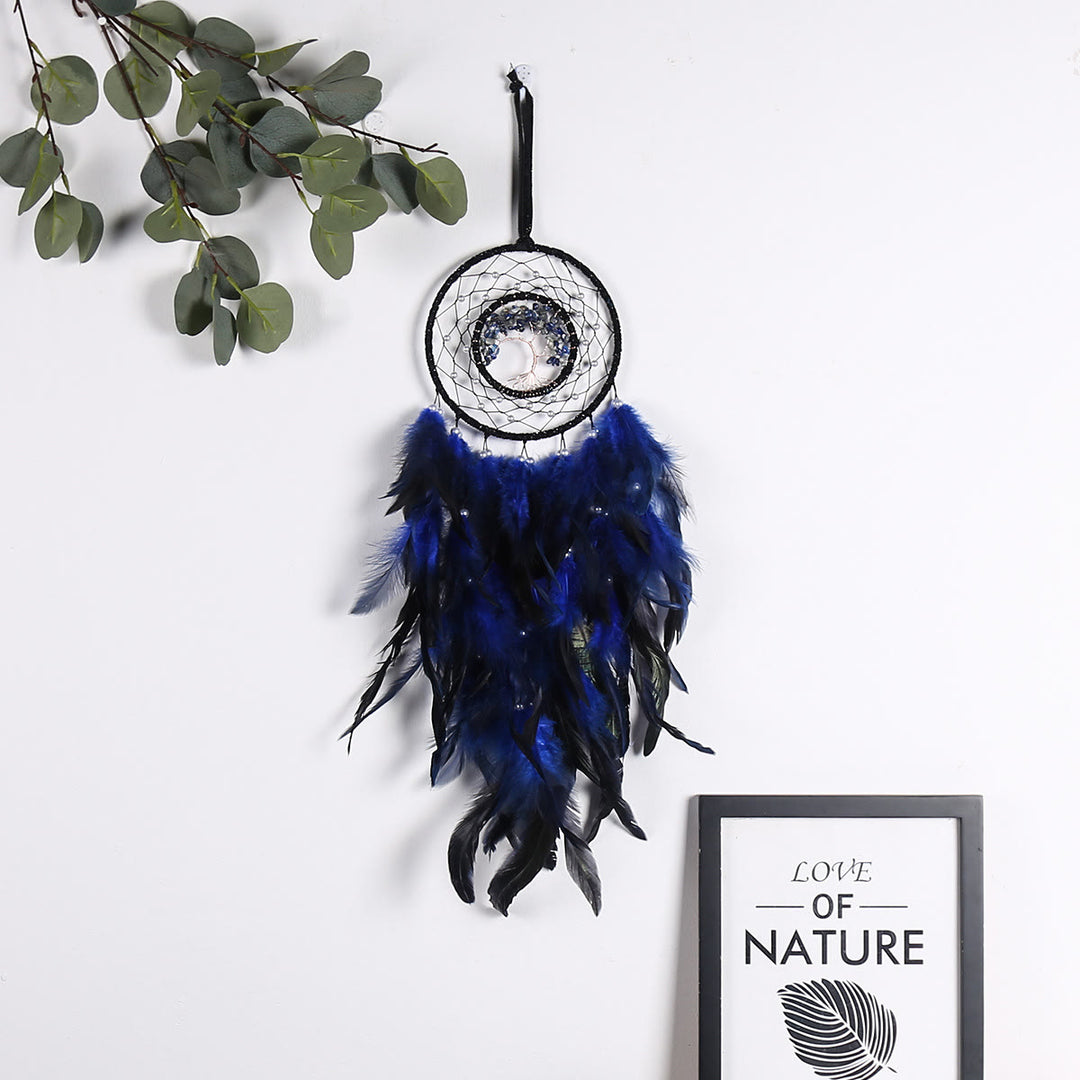 Olivenorma Albero della vita Sodalite blu Ghiaia Dream Catcher