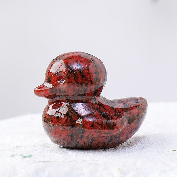 Olivenorma 1.2 pollici quarzo cristallo anatra intaglio decorazione pietra preziosa