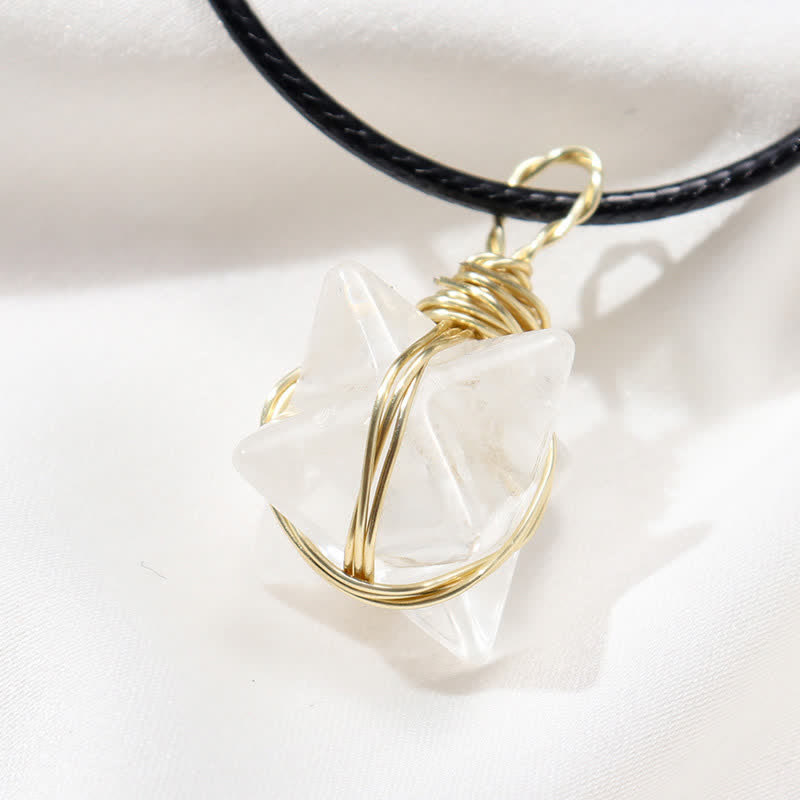DIVINE LIGHT VEHICLE - Collana Merkaba di cristallo