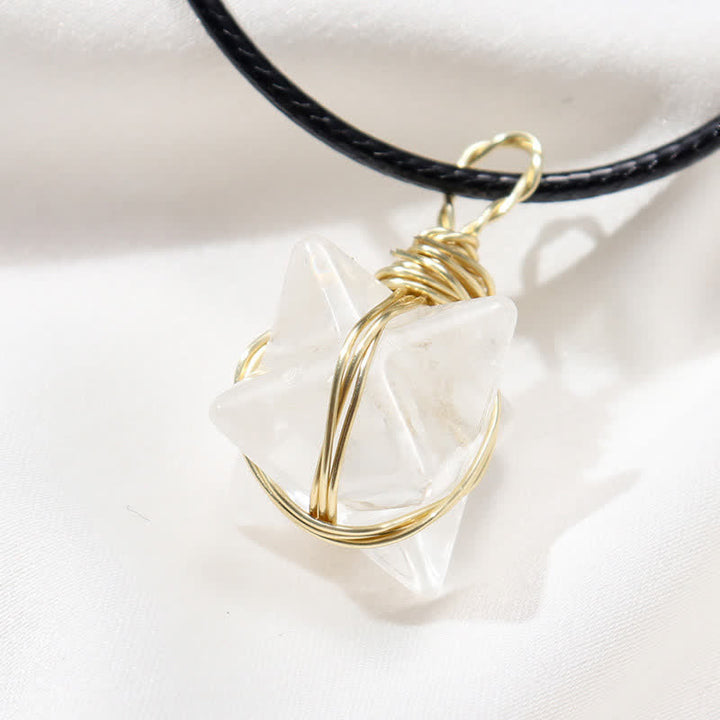 DIVINE LIGHT VEHICLE - Collana Merkaba di cristallo