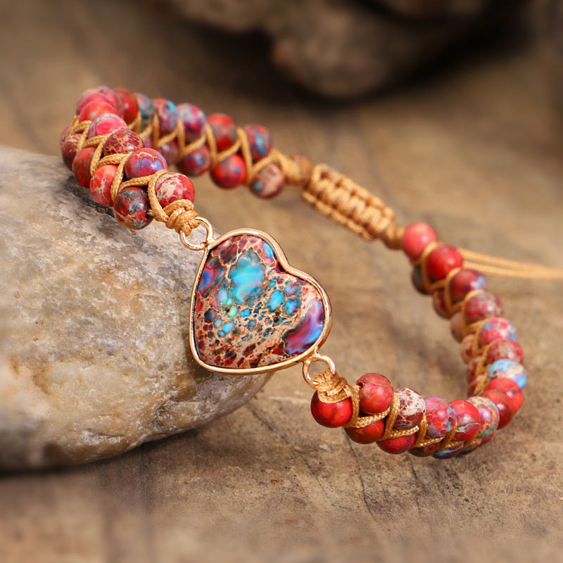 Bracciale Olivenorma Red Emperor Stone Heart