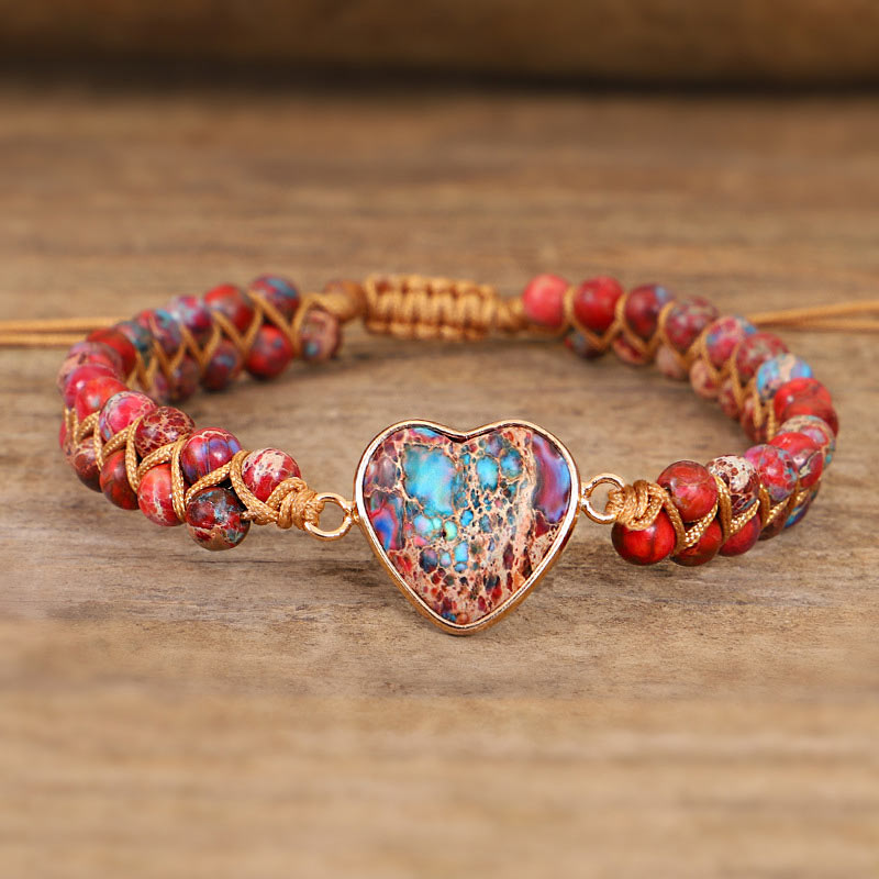 Bracciale Olivenorma Red Emperor Stone Heart