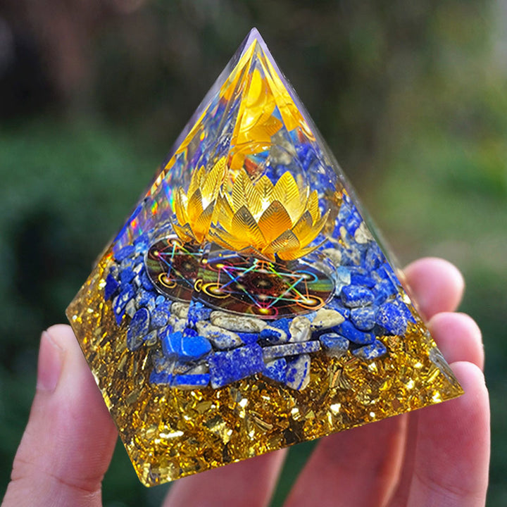 Olivenorma Lapislazzuli Piramide di loto Reki Orgone
