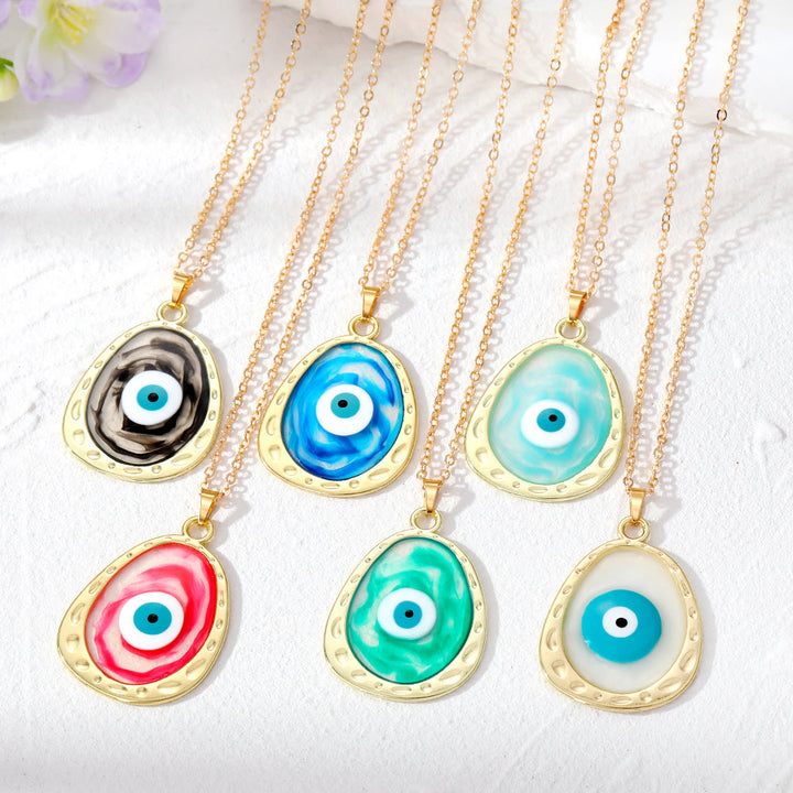Collana con occhio malvagio multicolore Olivenorma Epoxy 