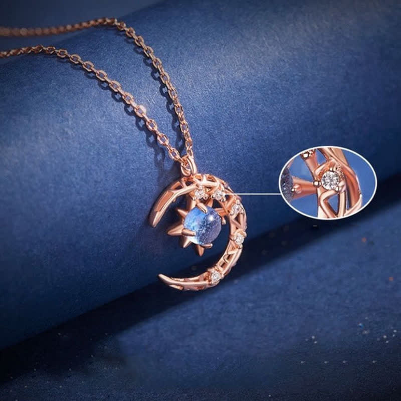 Collana Olivenorma Celestial Dainty Moon con pietra di luna