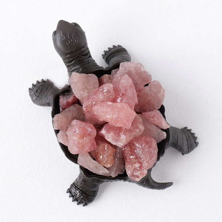 Olivenorma Natural Crystal Cluster Turtle Ornament Lampada Decorazione con pietre preziose