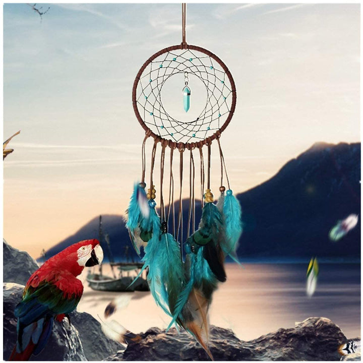 Olivenorma Turchese Fatto a Mano Tradizionale Piuma Dream Catcher