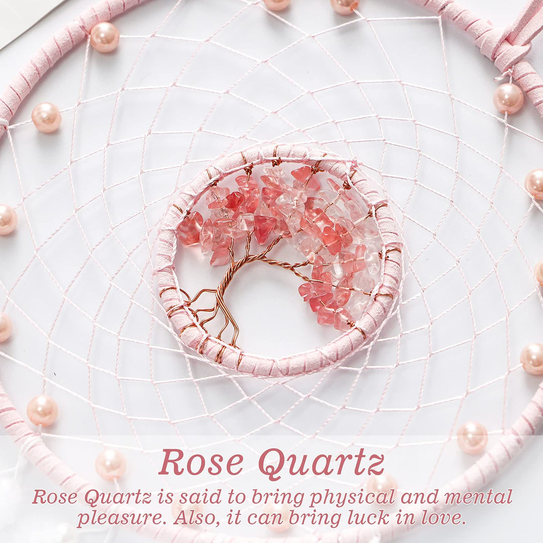 Olivenorma Crystal Tree Of Life Piuma Glow Dream Catcher 