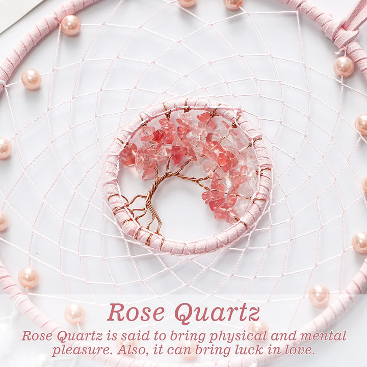 Olivenorma Crystal Tree Of Life Piuma Glow Dream Catcher 