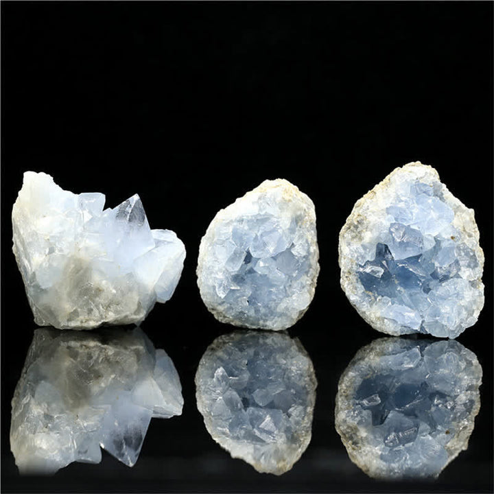 Decorazione con pietra preziosa curativa in geode di cianite naturale Olivenorma