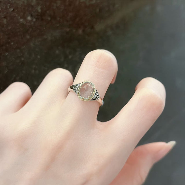 Anello in argento sterling 925 con labradorite naturale Olivenorma