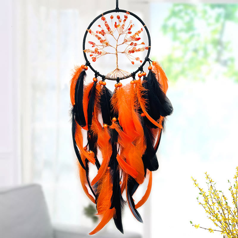 Olivenorma Agata gialla Albero della vita Dream Catcher 