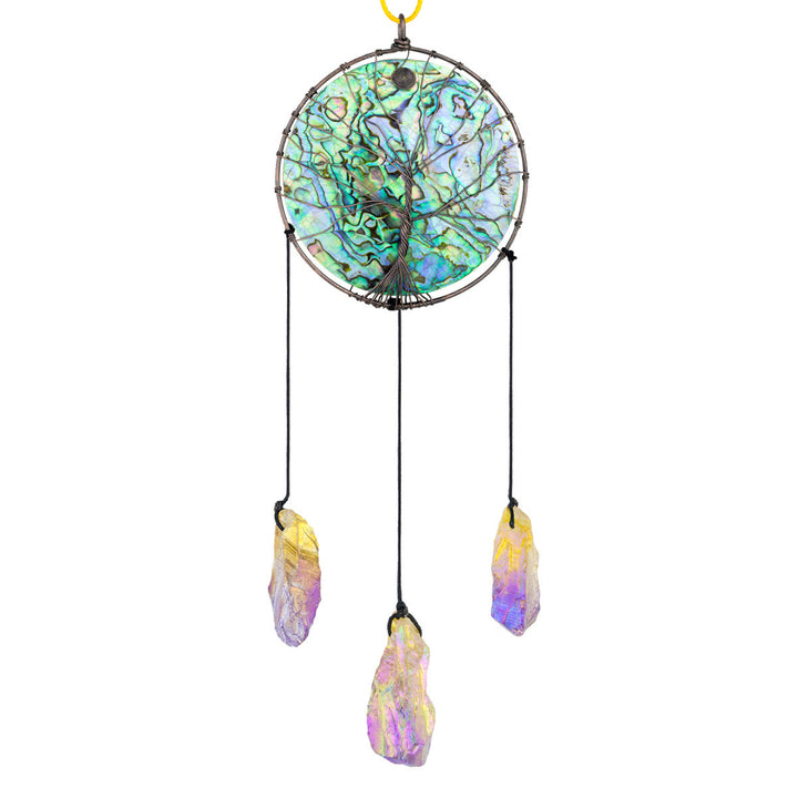 Ornamento pendente con albero della vita in conchiglia di abalone Olivenorma
