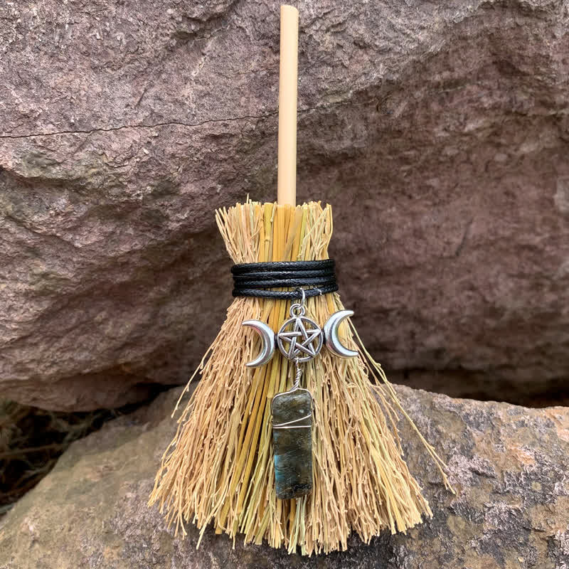 Olivenorma Mini Magic Broom Luna Stella Cristallo Ornamento