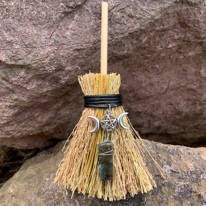 Olivenorma Mini Magic Broom Luna Stella Cristallo Ornamento