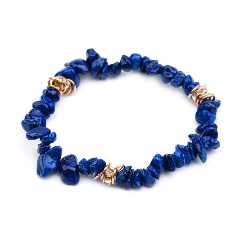 Bracciale Olivenorma con perline di cristallo frantumato e pietra irregolare