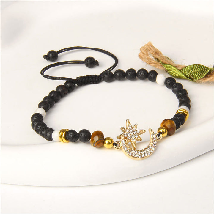 Olivenorma "Moon And Starlight" Bracciale con pietre preziose Luna e Stella 