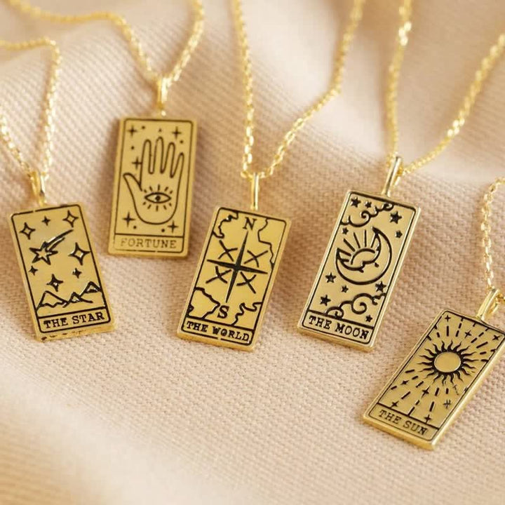 Collana vintage con tarocchi e fortuna Olivenorma