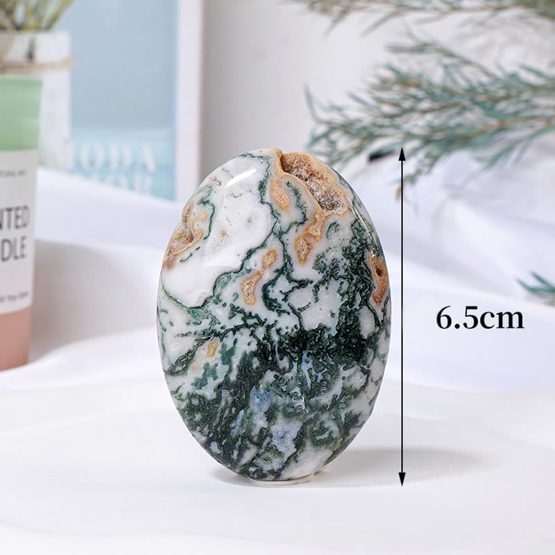 Olivenorma Moss Agate Hot Compress Beauty Massage Pietra naturale