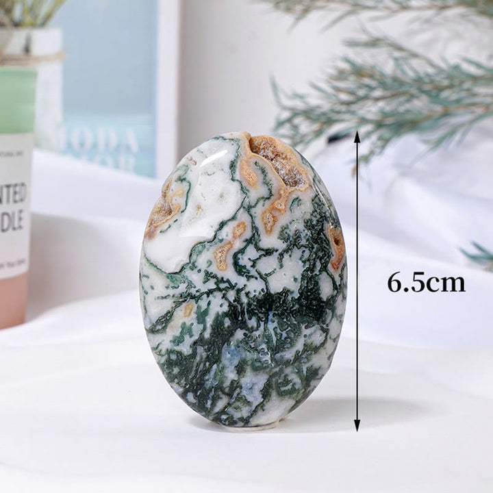 Olivenorma Moss Agate Hot Compress Beauty Massage Pietra naturale