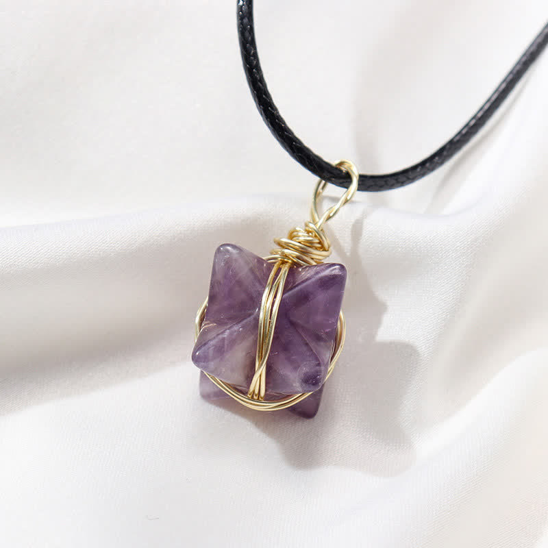 DIVINE LIGHT VEHICLE - Collana Merkaba di cristallo