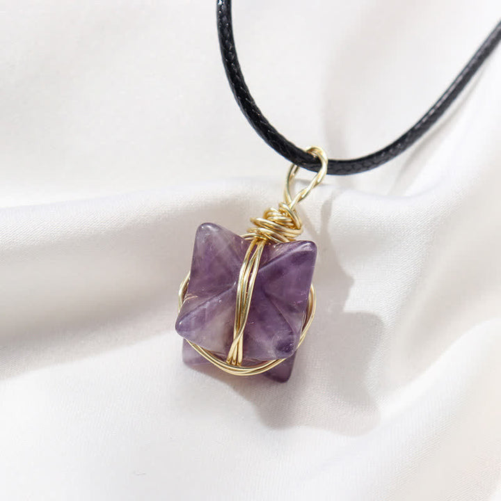 DIVINE LIGHT VEHICLE - Collana Merkaba di cristallo
