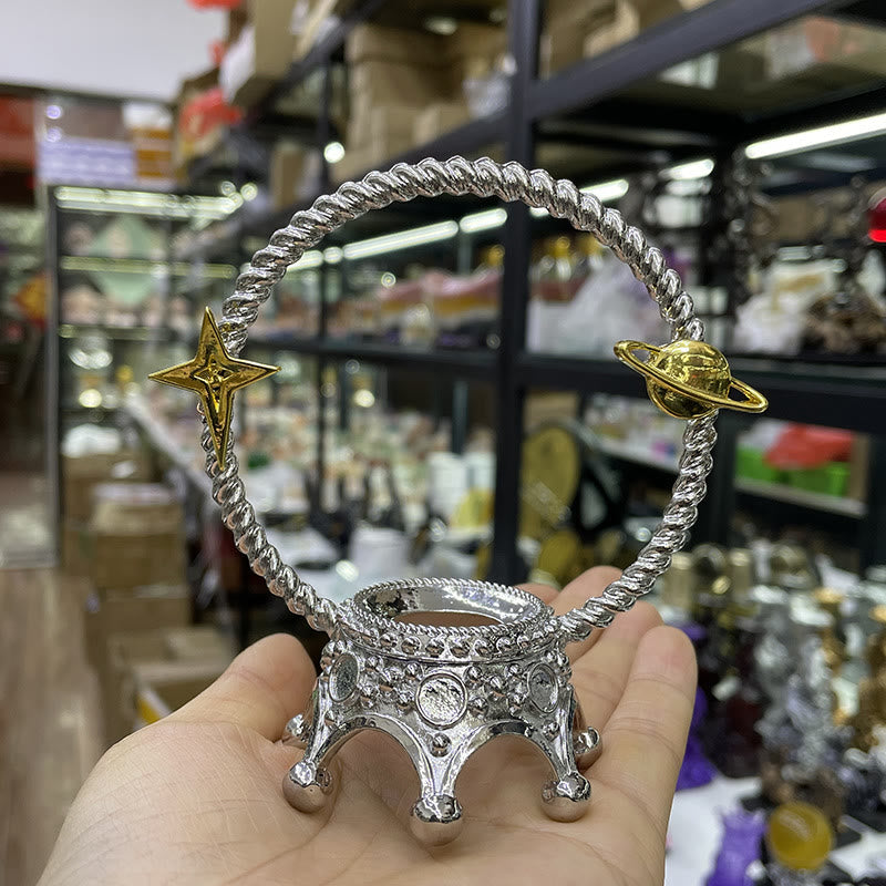 Olivenorma Portasfere Stella e Luna Decorazione Ornamento