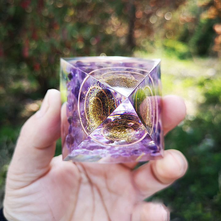 Piramide di orgone di ametista Olivenorma 