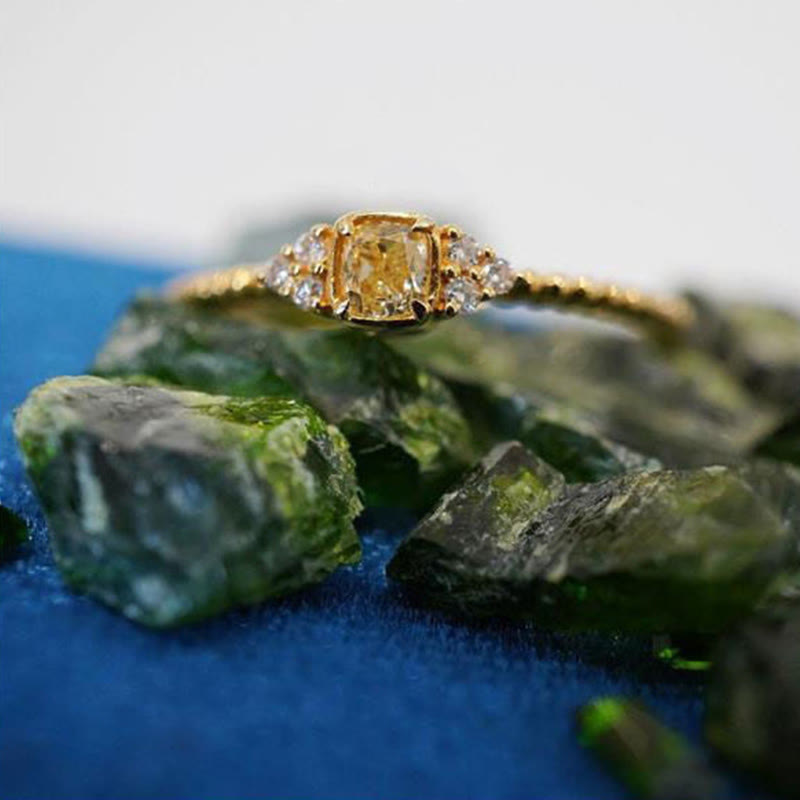 Anello Olivenorma Delicato Citrino Naturale 