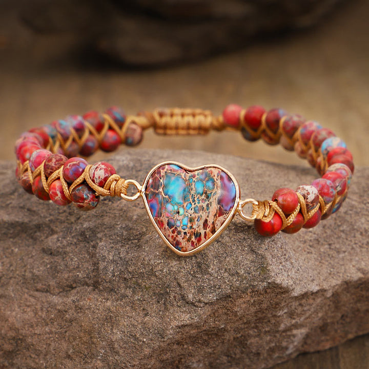 Bracciale Olivenorma Red Emperor Stone Heart