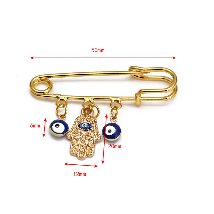 Spilla serie Hamsa con occhio malvagio Olivenorma
