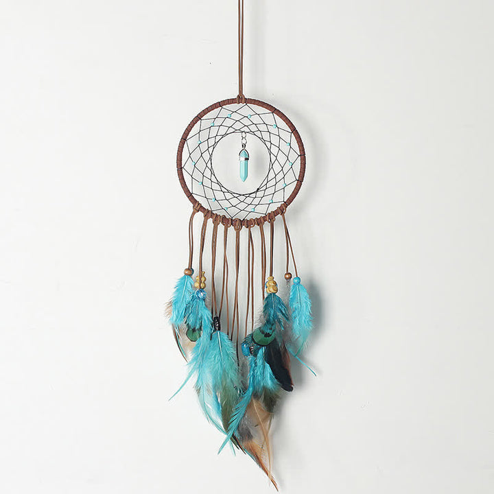Olivenorma Amazzonite Blue Crystal Dream Catcher