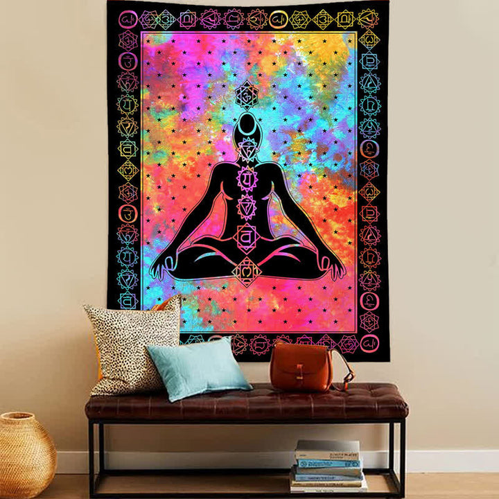 Arazzo da parete vintage Meditazione