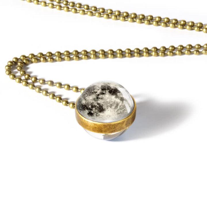 Collana con sfera in vetro di luna e colori Olivenorma