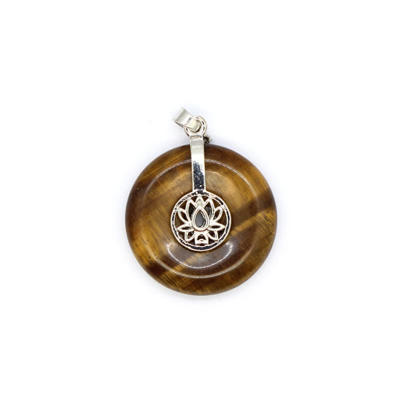 Collana con fibbia della pace in cristallo naturale Olivenorma e albero della vita