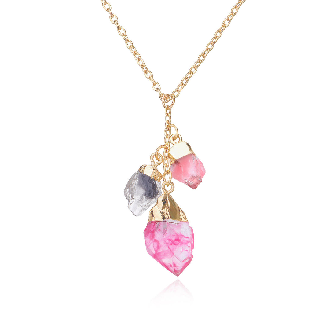 Collana con ciondolo in cristallo colorato Olivenorma 