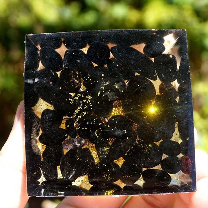 Olivenorma Citrino Ossidiana Albero della Vita Piramide Orgonica