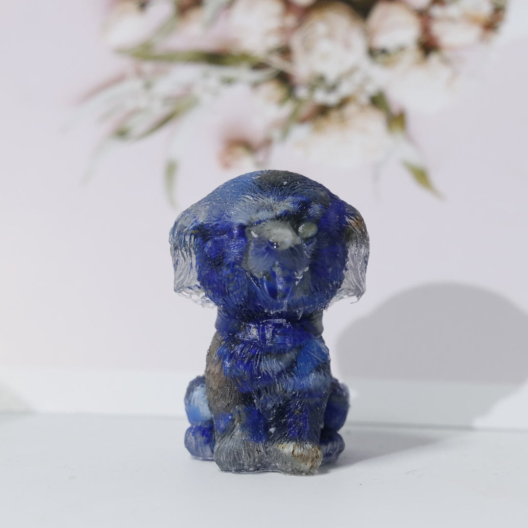 Olivenorma Ghiaia di cristallo naturale Ornamento per cani Decorazione con pietre preziose - Lapislazzuli - image 10