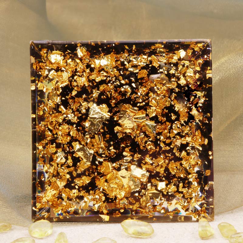 Olivenorma Cristallo trasparente Ossidia Simbolo del loto Piramide di orgone