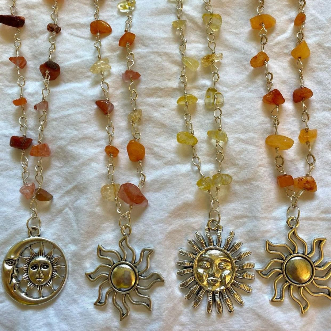 Collana di perline grezze colore cristallo Olivenorma