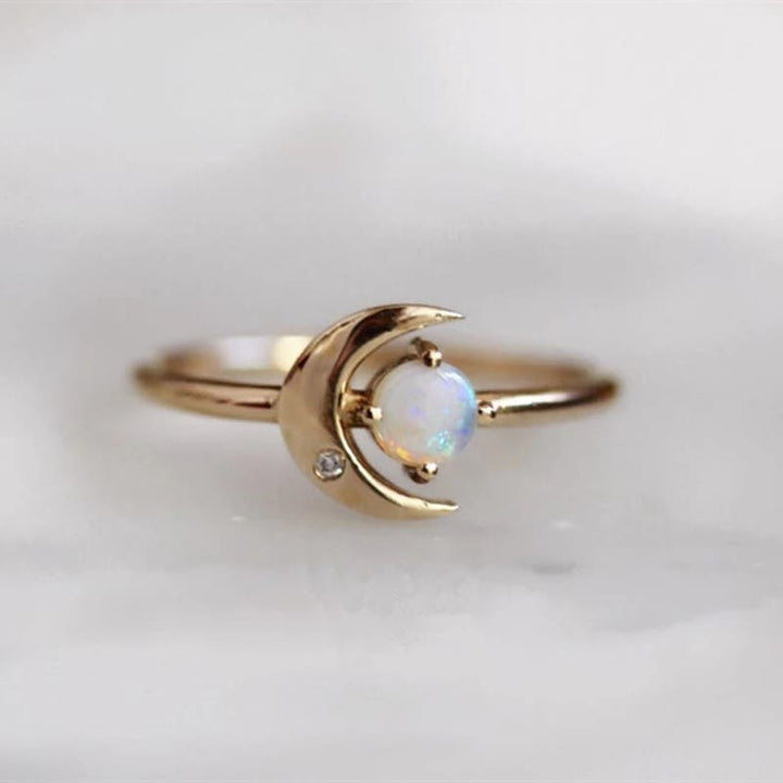 Olivenorma "Luna della mia vita" Anello creativo in pietra di luna