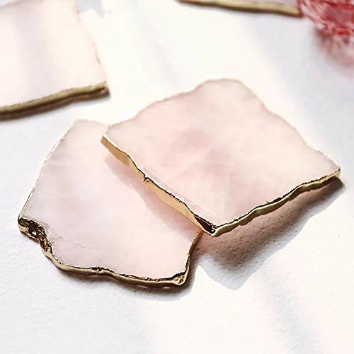 Decorazione con pietra preziosa per sottobicchiere in quarzo rosa Olivenorma