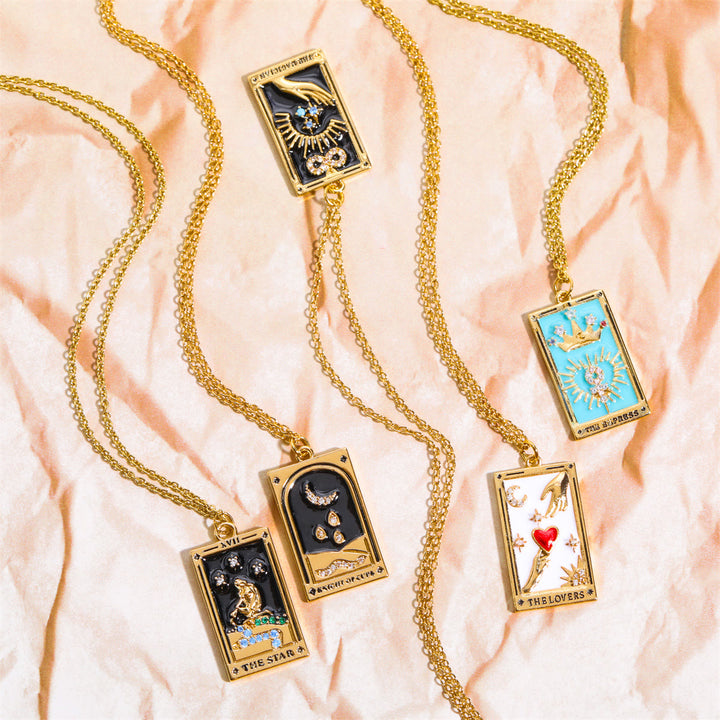 Collana Olivenorma Zircone Oro Placcato Tarocchi Olio Goccia