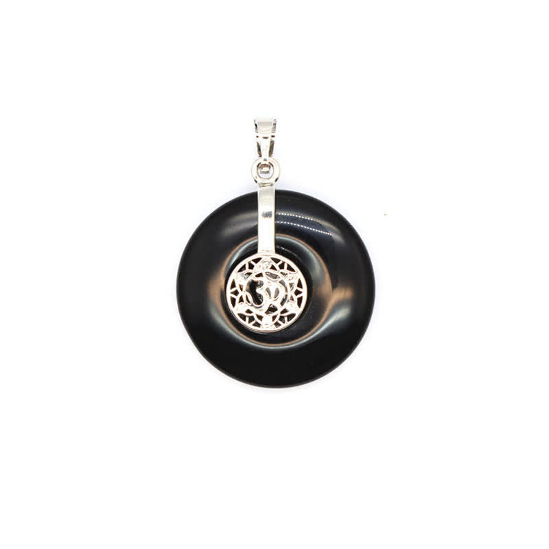 Collana con fibbia della pace in cristallo naturale Olivenorma e albero della vita
