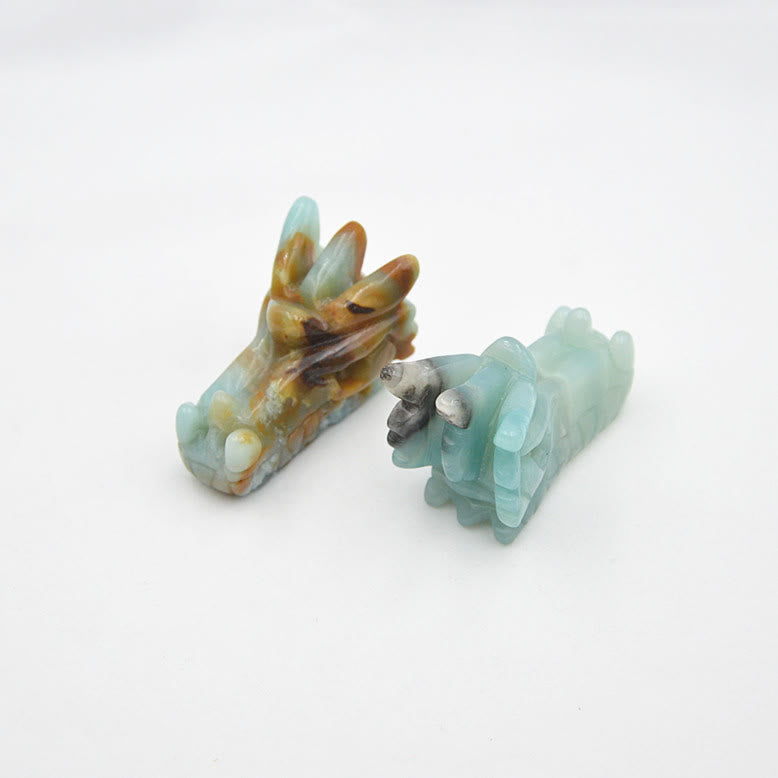 Olivenorma Crystal Dragon Head Gem Crafts Decorazione con pietre preziose