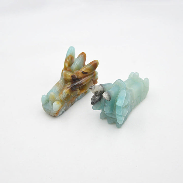 Olivenorma Crystal Dragon Head Gem Crafts Decorazione con pietre preziose