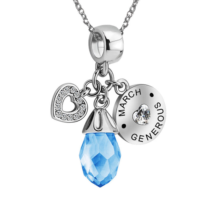 Collana con ciondolo a forma di cuore in diamanti Olivenorma pietra portafortuna